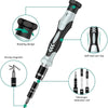A precision screwdriver set featuring a rotating design, strong magnetic tips, and a telescopic extension rod.