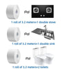 Rolls of waterproof silicone sealing tape for a double stove, sink, and toilets