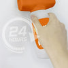 Brocha rodillo naranja y kit de pintura para reparaciones y aplicación de pintura en paredes DIY