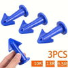 Three blue precision caulking tools with 10R, 13R, and 6.5R sizes.
