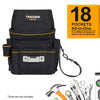 Black all-in-one tool bag with 18 pockets for DIY and gardening tools