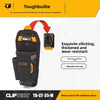 A black Toughbuilt waist pouch for medium pliers, featuring exquisite stitching and an adjustable design.
