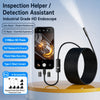 Endoscopio HD industrial conectado a un smartphone para inspección y detección.