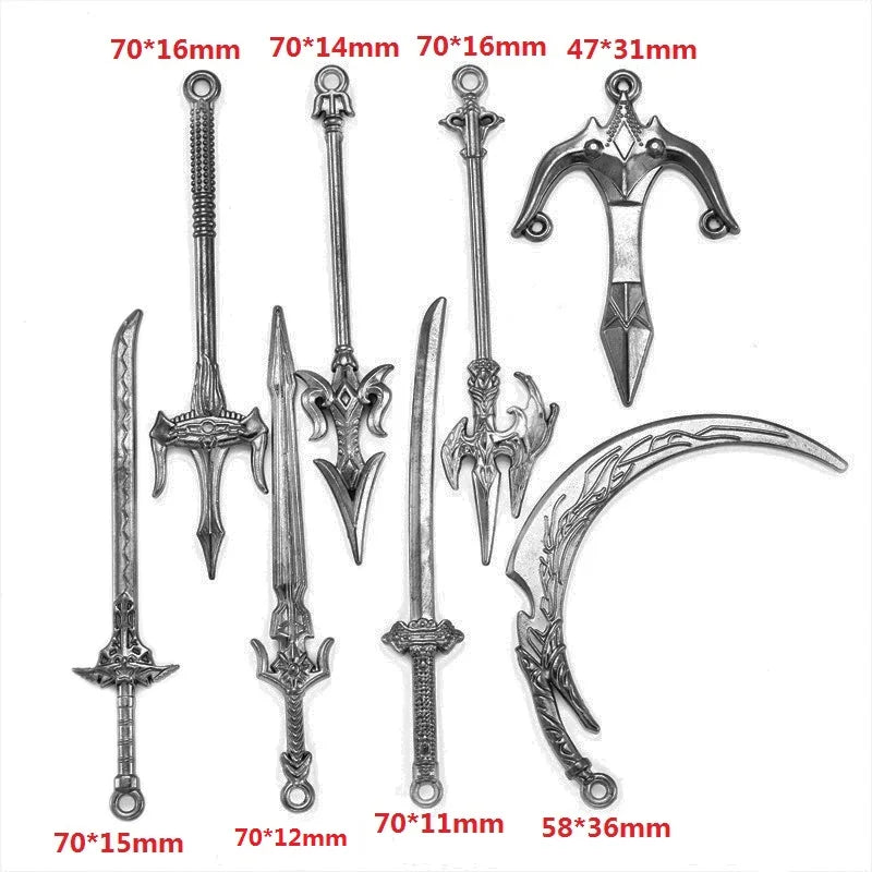 A collection of multi-style alloy charms and pendants in various sizes and shapes for DIY jewelry making