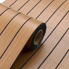 Holzmaserung-Peel-and-Stick-Wandpaneele mit vertikaler Holztextur und schwarzen Linien
