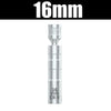 A silver 16mm CR-V spark plug socket is shown vertically.