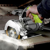 A hand holds a silver precision diamond saw blade disc for tile and masonry work.