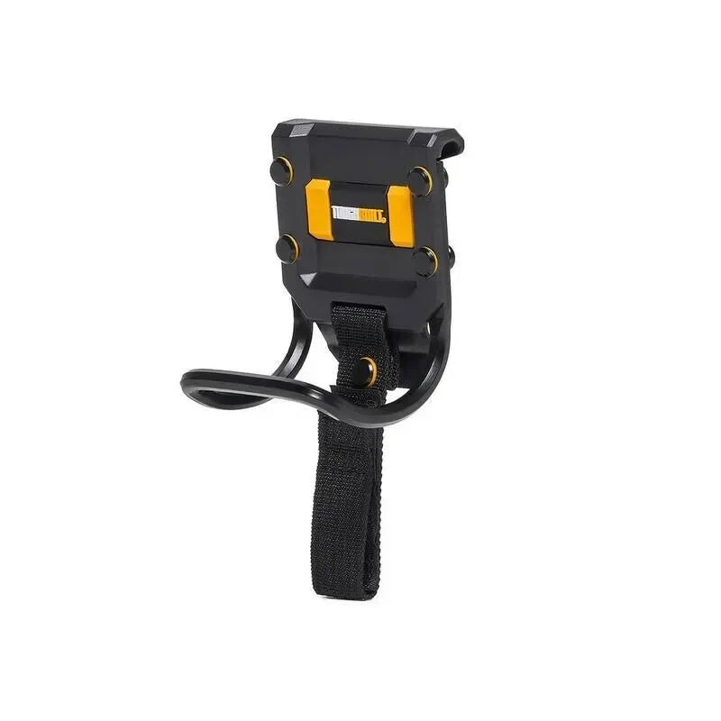 A black modular hanging hammer tool with an orange accent is shown against a white background.
