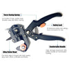 A black professional grafting and pruning set featuring a force-saving spring, safety lock, and alloy cutter head.