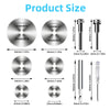 A set of high-speed steel cutting discs and corresponding holders with various diameters and lengths.