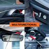 A collection of multi-functional car door tools including a window extractor, mirror tool, and air pump.