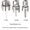 Thread Restorer Set showing 1 inch, 3/4 inch, and 1/2 inch thread cutting tools.