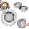 Stainless steel sink strainer drain filter mesh with multiple sizes and a food preparation basket