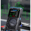 An FNIRSI DC Volt gauge and oscilloscope device is shown on a surface with related testing equipment.