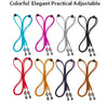 Collection de cordons pour lunettes élégants et pratiques, ajustables, de diverses couleurs comme bleu, rose, gris, noir et..