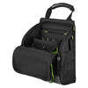 Schwarze Profi-Elektrikerwerkzeugtasche mit Griff und mehreren Fächern