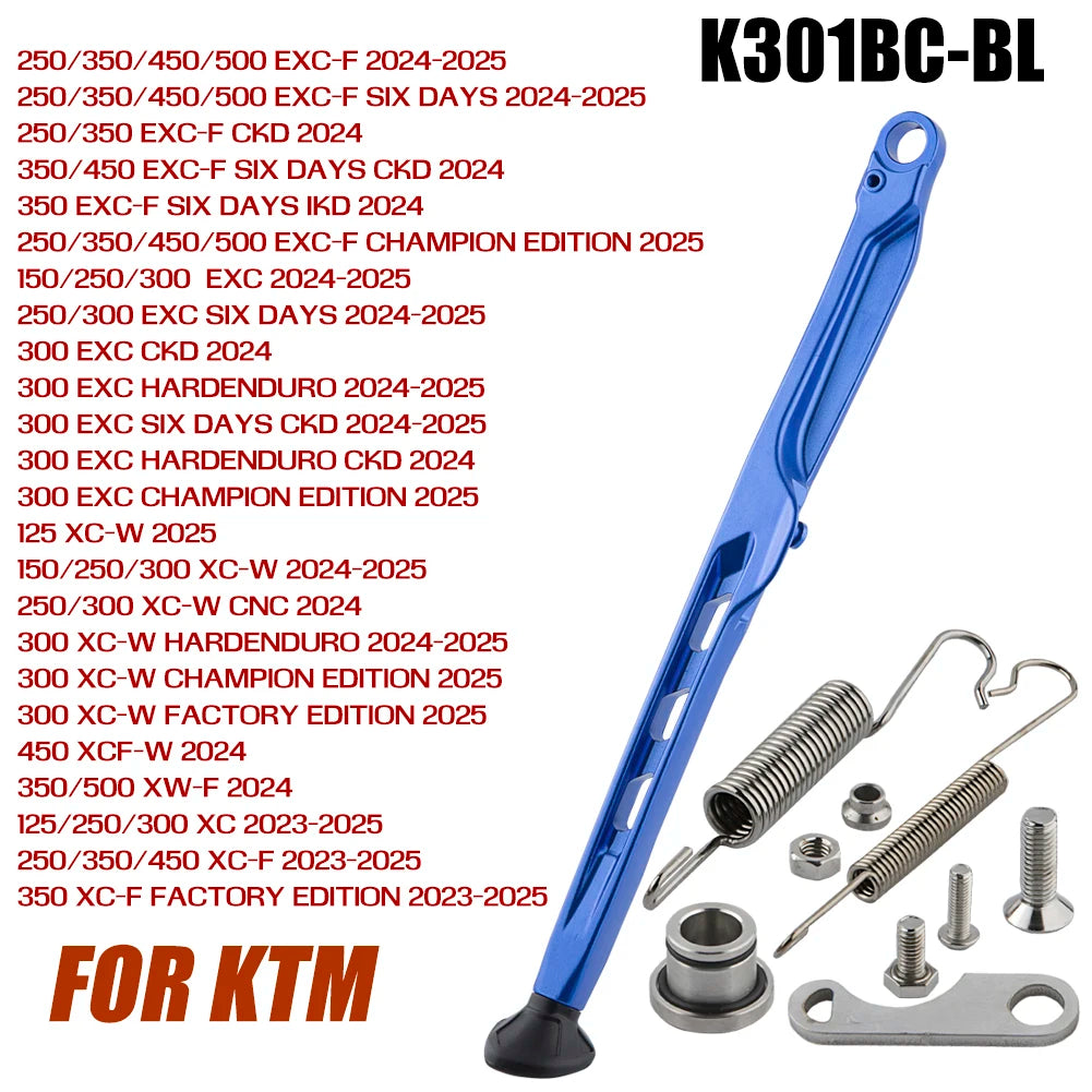 Blue K301BC-BL motorcycle side stand kickstand kit for KTM