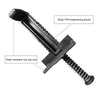 Black PA6 engineering plastic wire clip with a wear-resistant non-slip mat and threaded end