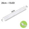 A white LED light bar measuring 20cm long with 13 LEDs, shown in a profile view.
