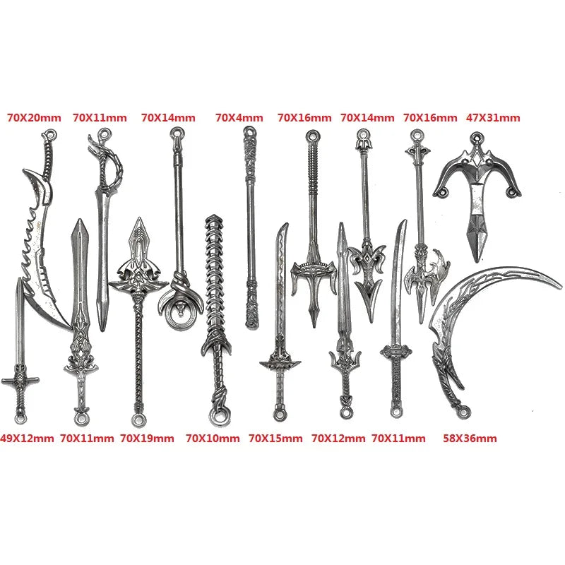 A collection of multi-style alloy charms and pins in various sizes and shapes for DIY jewelry making.