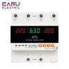 A black electrical relay labeled EARU ELECTRIC showing an ATS with 220V input and output.