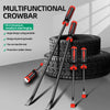 Ensemble de crowbars multifonctionnels en acier crome vanadium avec poignées perçantes et manchons en caoutchouc protecteurs.