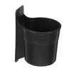 Black desk and chair cup holder rack designed to hold cups.