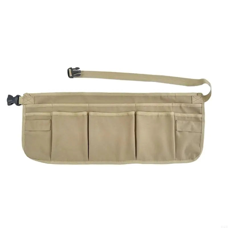 Tan, wasserabweisende Werkstatt-Schürze mit vielen Taschen für DIY und Gartenarbeit