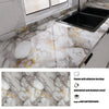 Marble wall stickers featuring gray marble with gold veining and adhesive backing