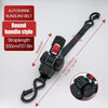 Black autoshrink bundling belt with a round handle style and strap length of 350cm