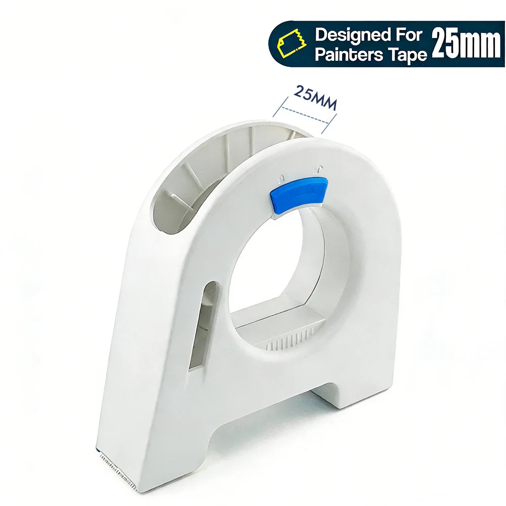 White precision painters tape applicator designed for 25mm tape application.
