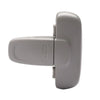 A gray safety cabinet lock designed to secure refrigerator doors.