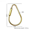 Gold-Messing-Schlüsselanhänger-Karabiner mit Schlaufe und Befestigungspunkt