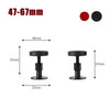 A set of red and black anti-shake tools for adjusting threaded bed frames, shown with various dimensions.