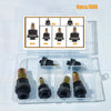 A clear plastic box containing six different sized riveting tools labeled M3, M4, M5, M6, M8, and M10.