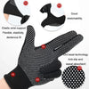 Schwarze Strick-Arbeits-Handschuhe mit Dot-Perlen-Technologie für Grip und Schweißabsorption