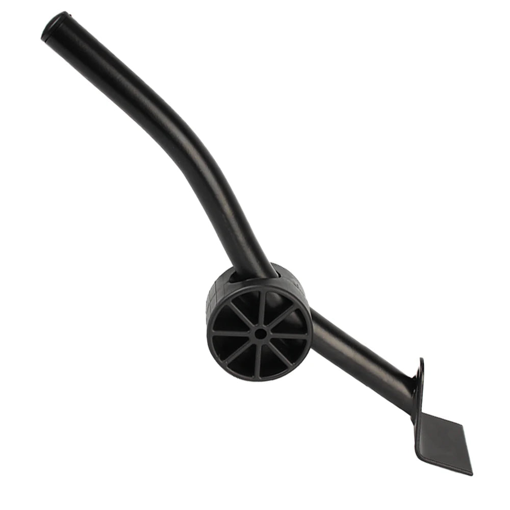 A black universal multi-function appliance stand with an adjustable arm.