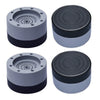 Two sets of anti-vibration silicone feet pads for appliances, shown in light gray and black.