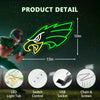A product detail image showing a neon sign design of an eagle head, along with components like LED light tub, switch control,