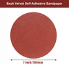 Papier abrasif en velours brun rougeâtre, rond, auto-adhésif, mesure 7 pouces (180 mm).