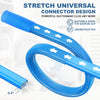 Blue stretch universal connector design for powerful suction and unobstructed use.