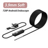 Eine schwarze 720P Android-Endoskopkamera mit flexibler Kabel und Skopenspitze.