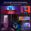 Various applications of RGB LED strip lights including TV backgrounds, computer setups, and decorative lighting.