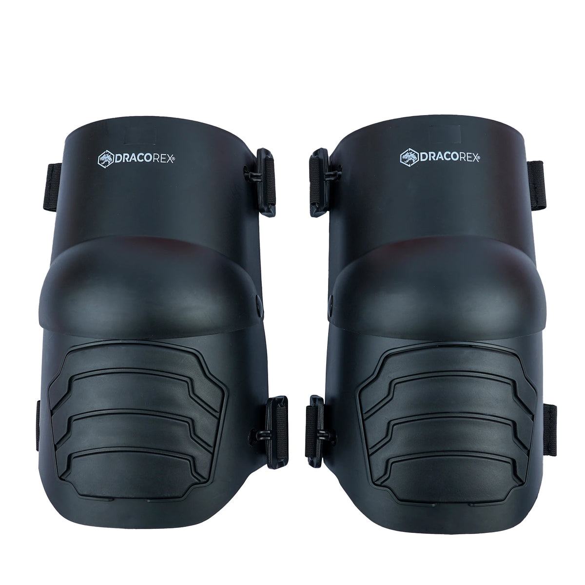 A pair of black Durorex knee pads for construction and gardening