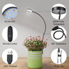 An adjustable USB powered LED grow light featuring a remote control and a 360 degree gooseneck for indoor plants.