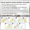 Various adhesive weather stripping seal tape used for gaps in windows, doors, and glass doors.