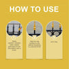 Three steps for applying weather-resistant metallic gold paint to a decoration using a brush.
