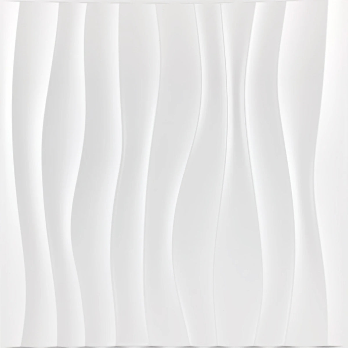 A seamless background featuring a set of white, wavy 3D diamond PVC wall panels.