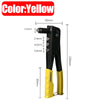 Yellow heavy duty hand rivet gun kit with black and yellow components