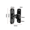 Loquet de serrure à battant en alliage de zinc noir avec différentes dimensions